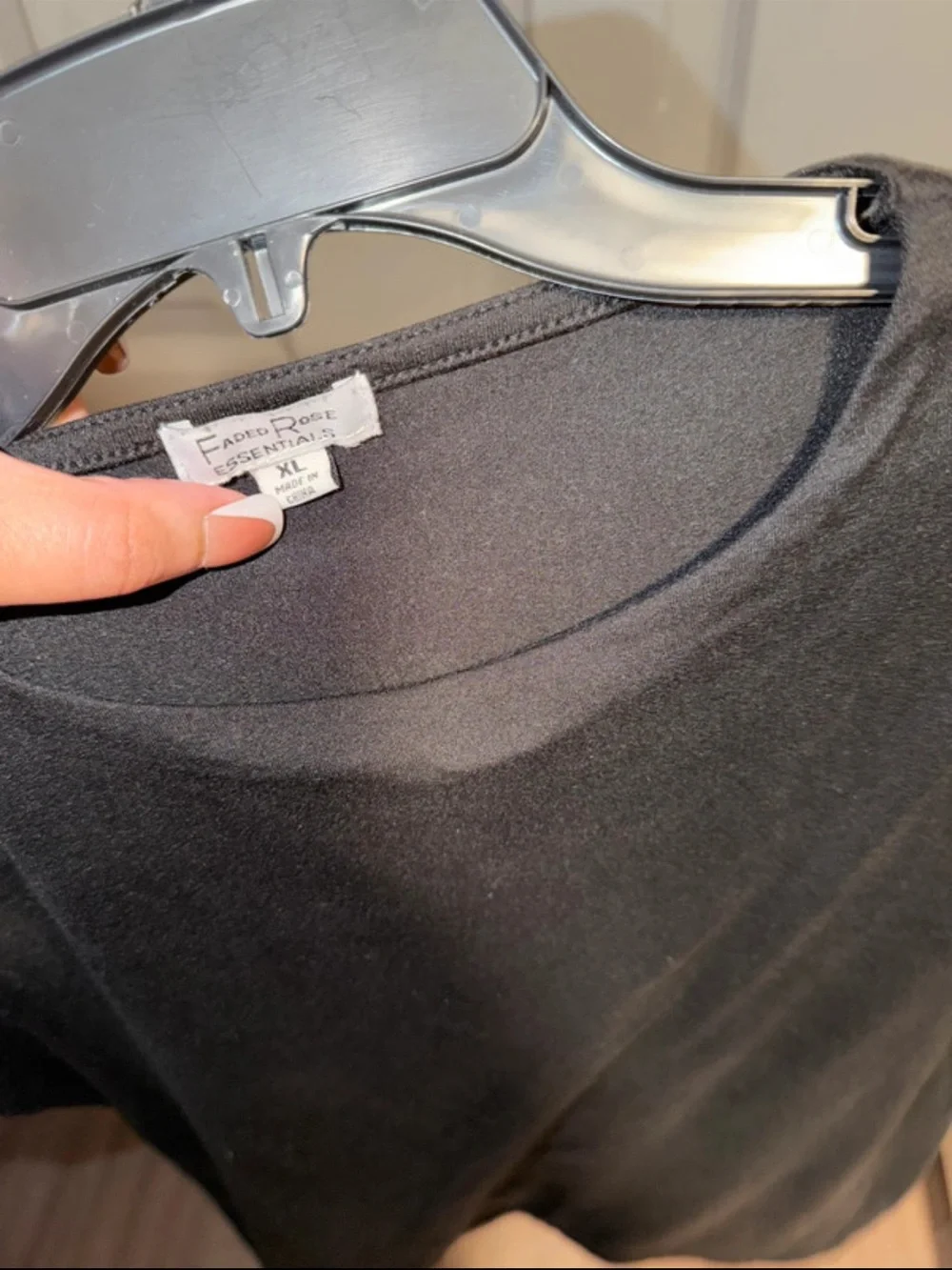 Black Women's Crewneck Tee - Picture 2 of 3